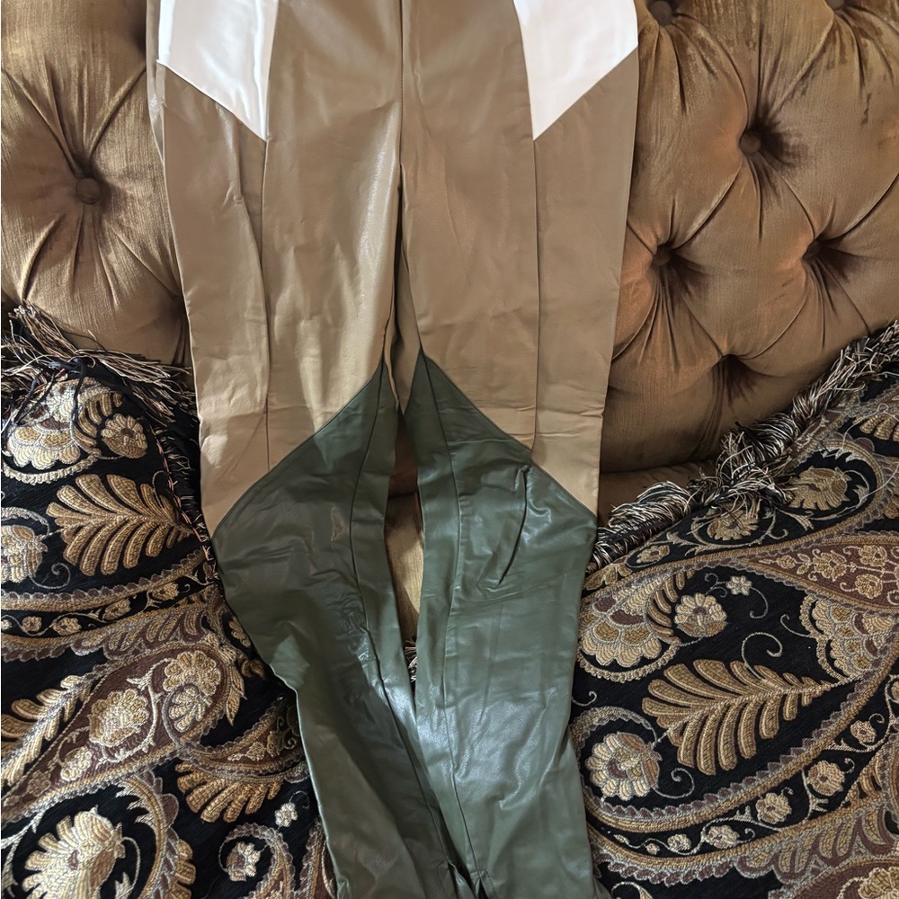 Stylish Multicolor Pants leather